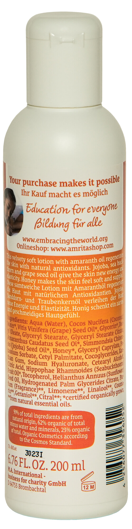 Bodylotion Orange-Vanille mit Hyaluron