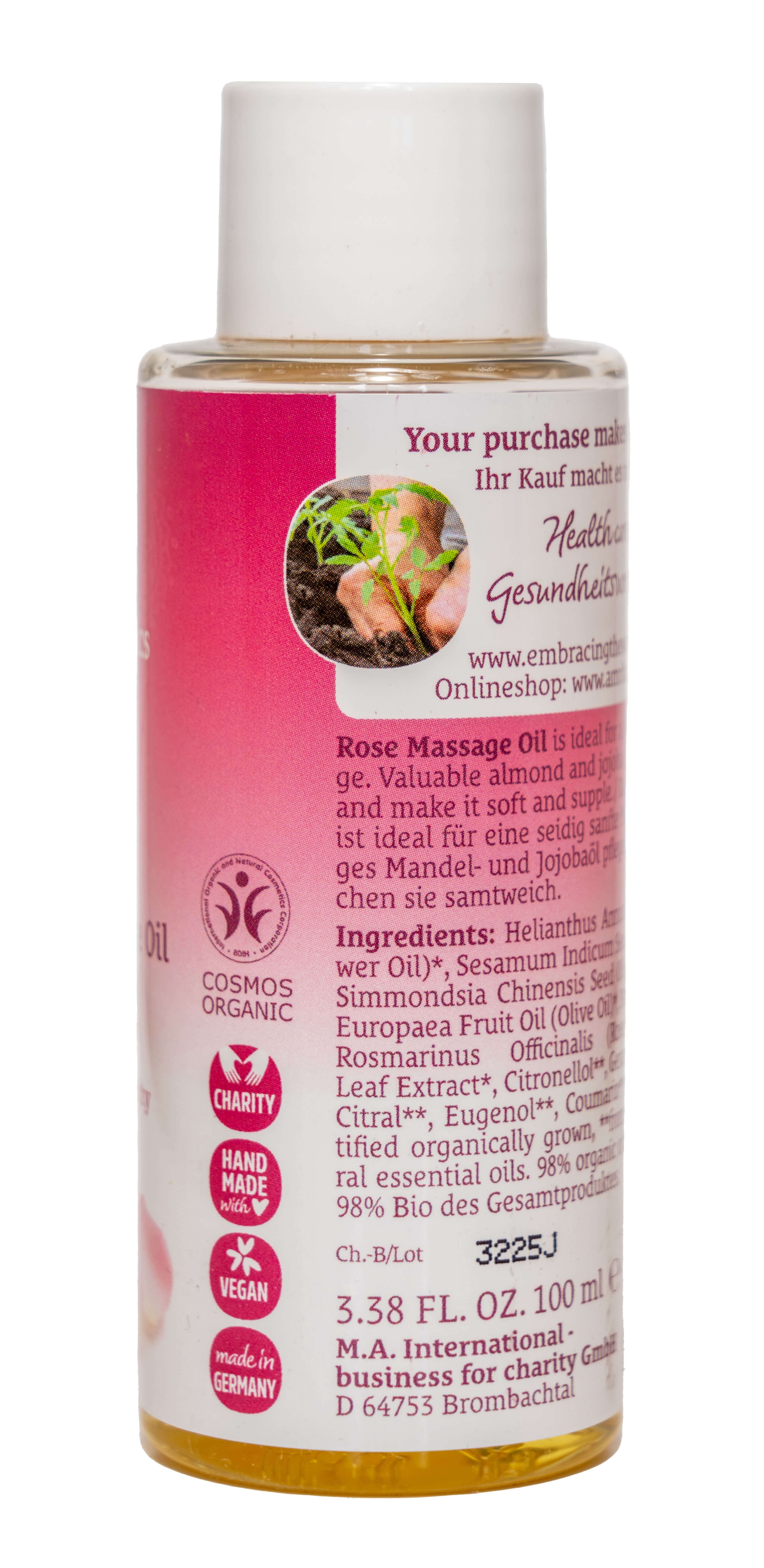 Massageöl Rose, bio