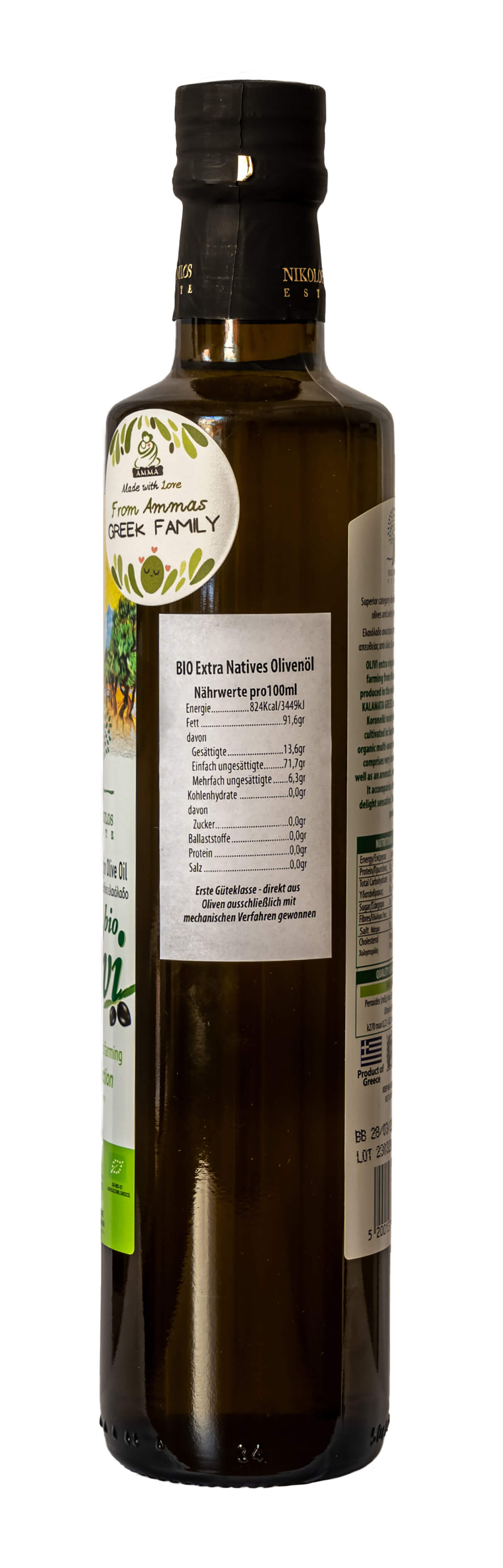 Olivi - Griechisches Bio Natives Olivenöl Extra - 0,5L