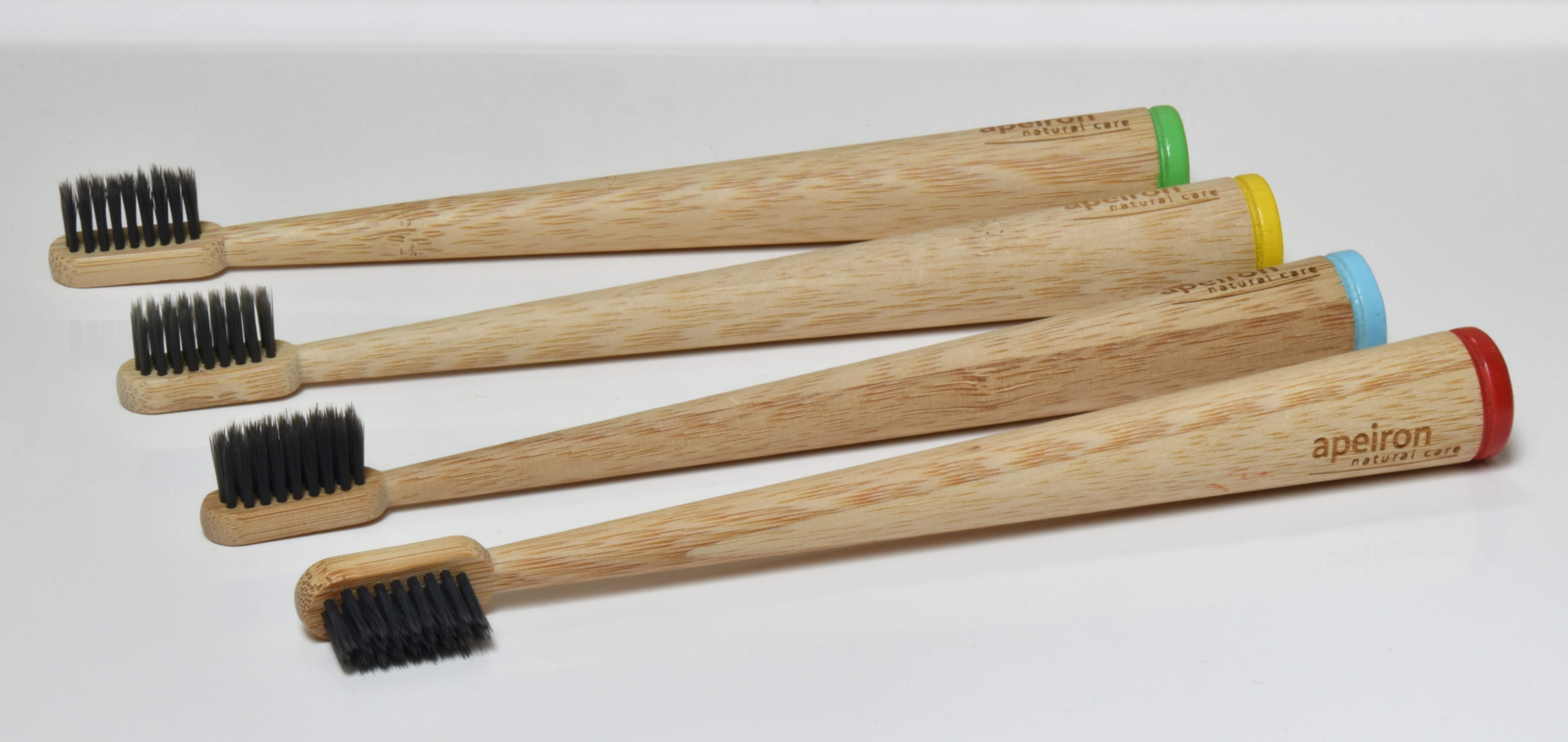 Bambus-Zahnbürste, natur-farbig markiert, Apeiron