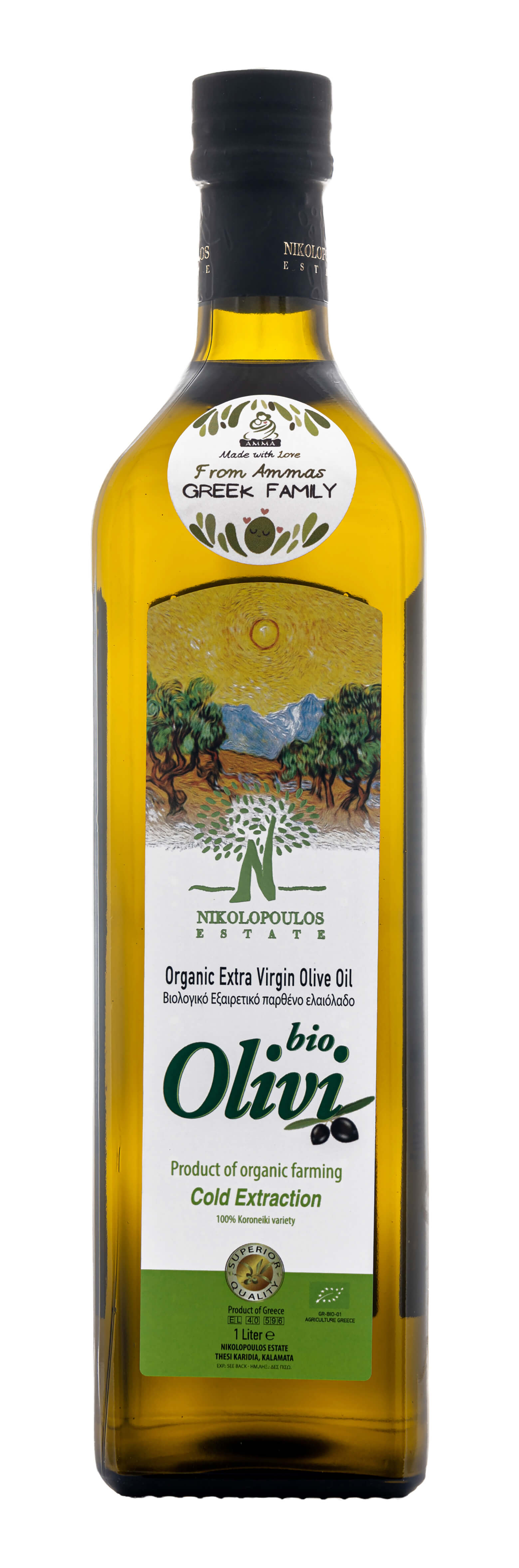 Olivi - Griechisches Bio Natives Olivenöl Extra - 1,0L